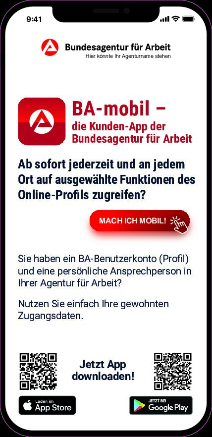 INDIVIDUELL Smartphone Flyer BA Mobil mit Eindruck, VE 1.000 Stück