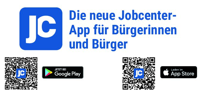 Aufkleber Jobcenter-App (VPE 50 Stück)